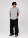 ZARA  TEXTURED CUBAN COLLAR  SHIRT