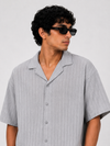 ZARA  TEXTURED CUBAN COLLAR  SHIRT