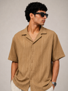 ZARA TEXTURED CUBAN COLLAR SHIRT