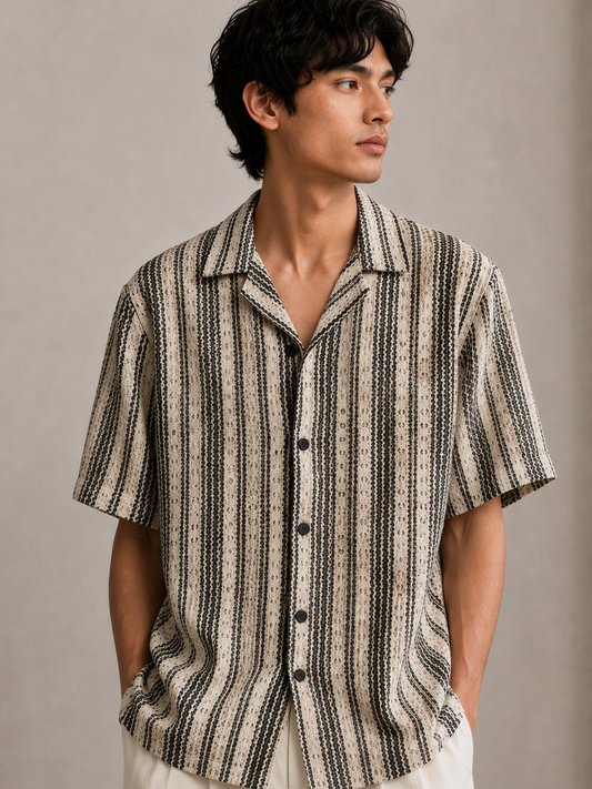Zara Cuban Collar Shirt White