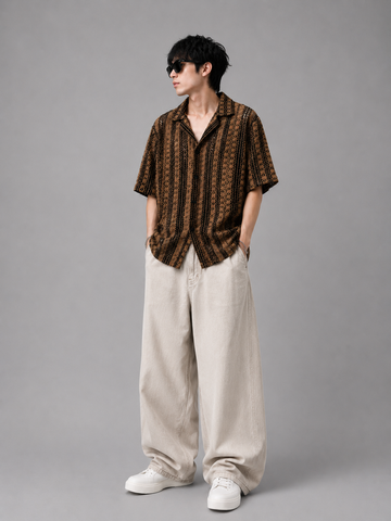 Zara Cuban Collar shirt Knitted