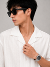 ZARA TEXTURED CUBAN COLLAR SHIRT