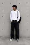 P&B STRAIGHT FIT BLACK DENIM