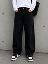 P&B STRAIGHT FIT BLACK DENIM
