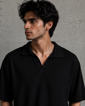 DROP NEEDLE POLO BLACK