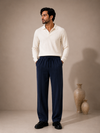 Bershka Baggy Trouser (Navy Blue)
