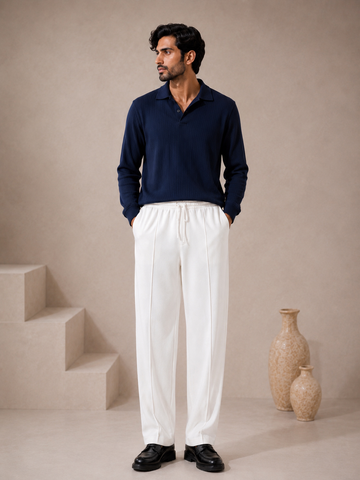 Bershka Baggy Trouser (White)
