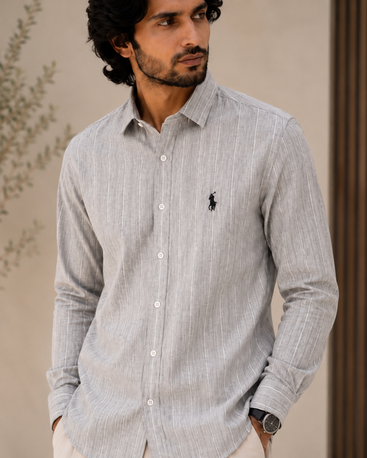 RL CAUSAL SHIRT (ASH GREY )