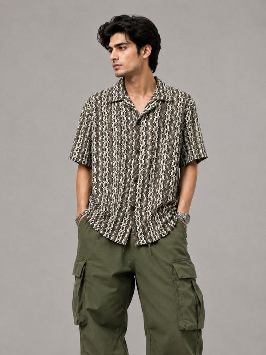 Zara Cuban Collar shirt