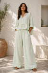 BLUSH BREEZE Co-OrD SET (Sage Mist)
