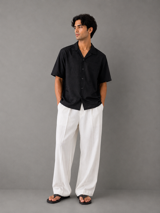 ZARA BOXY FIT SHIRT (BLACK)