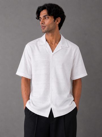 ZARA BOXY FIT SHIRT (WHITE)