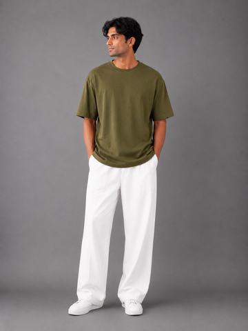 ZARA BASIC DROP OLIVE GREEN
