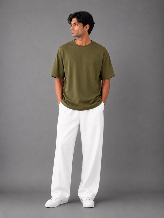 ZARA BASIC DROP OLIVE GREEN