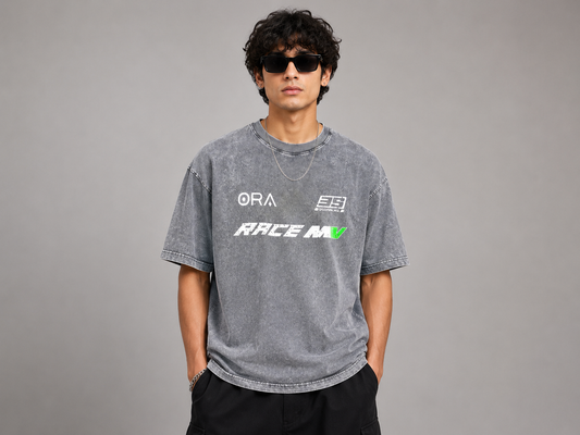 VELOCITY RACE OVERSIZED TEE (GRAY)