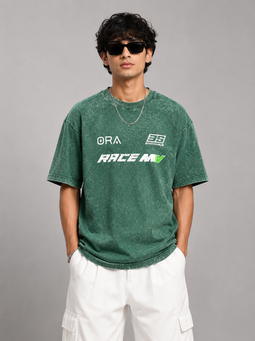 VELOCITY  RACE OVERSIZED TEE (GREEN)