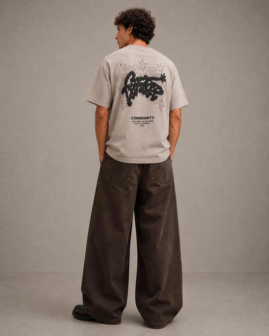 Graffiti Community Drop Tee (Stone Beige)