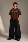Heritage Script Drop Tee (Espresso brown)