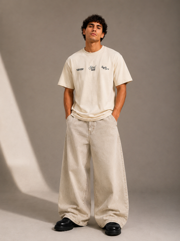 Heritage Script Drop Tee (Begie)