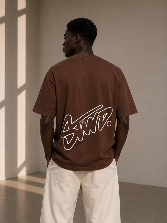 studio essential Tee ( Brown)