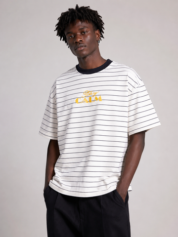 Monochrome Stripe Drop Tee,