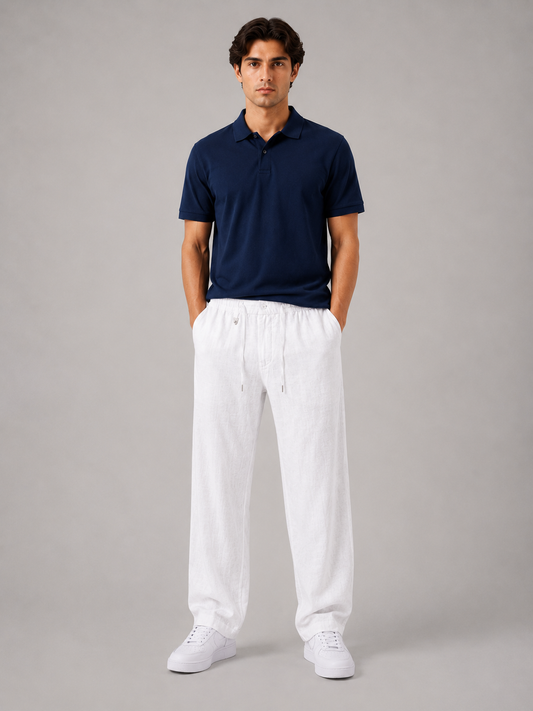 Irish Linen Trousers (White)