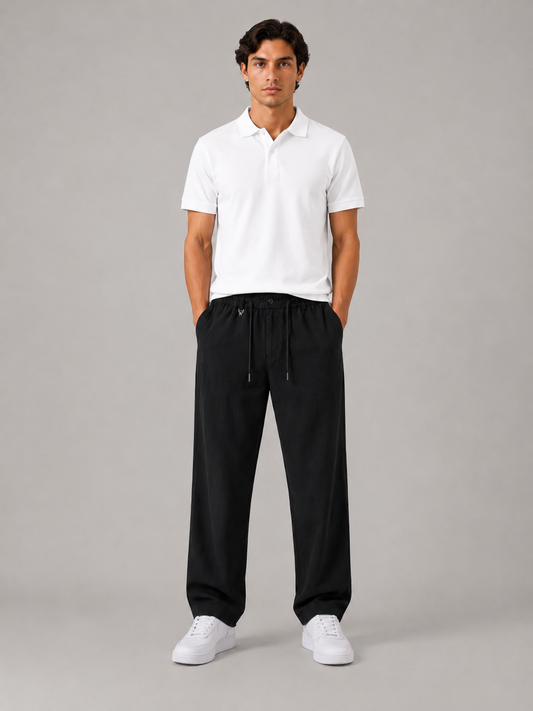 Irish Linen Trouser (Black)