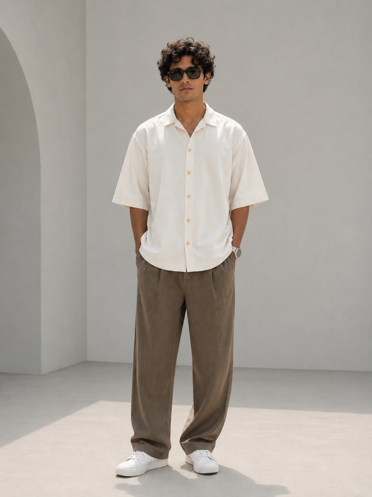 Midnight Lodhai Shirt (Pearl White)