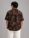 Urban Grid Resort Shirt, (Brown)