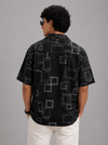Urban Grid Resort Shirt,(Black)