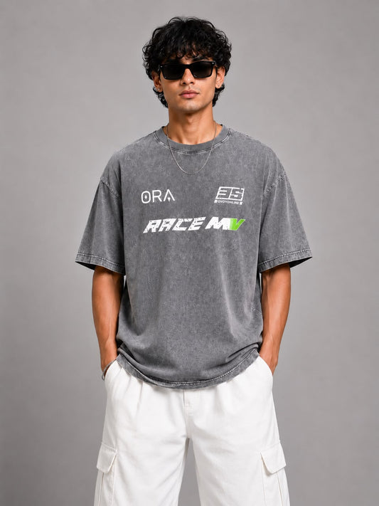 VELOCITY RACE OVERSIZED TEE (GRAY)